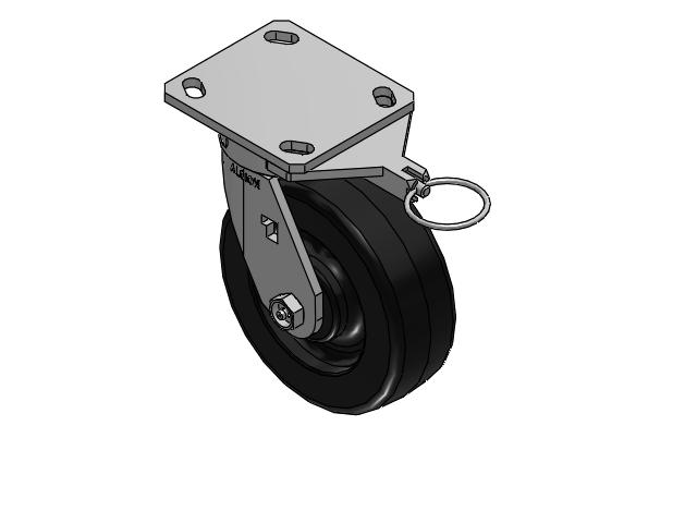 170 Series Top Plate Swivel Caster with 6 x 2 Black Phenolic Resin TM - Phenolic Wheel