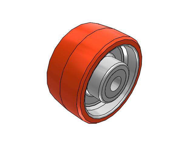 PX Polyurethane on Cast Iron 6 x 3 Wheel with Straight Roller Bearing