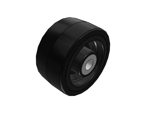 PX Polyurethane on Cast Iron 8 x 4 Wheel with Straight Roller Bearing