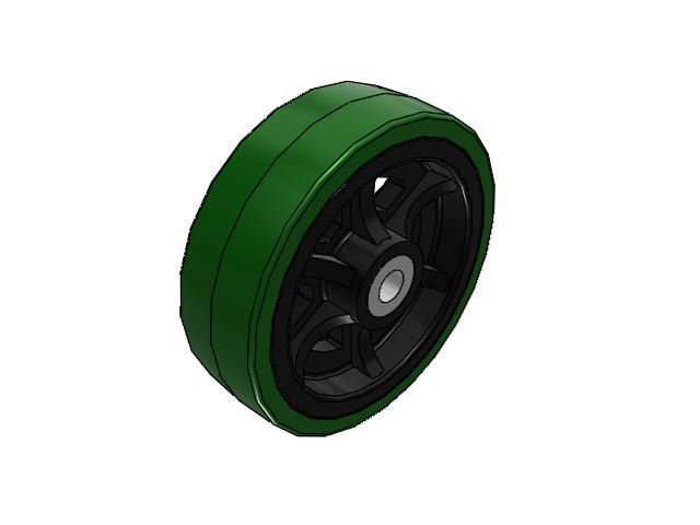 PX Polyurethane on Cast Iron 10 x 3 Wheel with Straight Roller Bearing