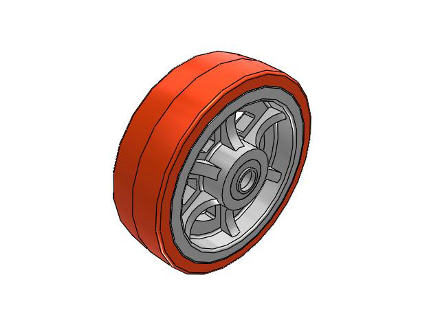 PX Polyurethane on Cast Iron 10 x 3 Wheel with Tapered Roller Bearing