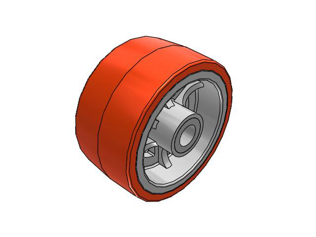 PX Polyurethane on Cast Iron 10 x 5 Wheel with Straight Roller Bearing