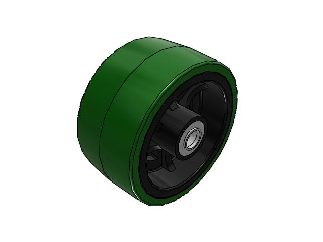 PX Polyurethane on Cast Iron 10 x 5 Wheel with Tapered Roller Bearing