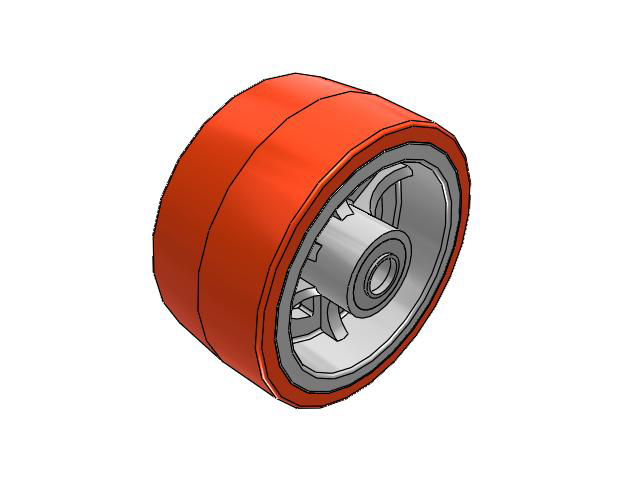 PX Polyurethane on Cast Iron 10 x 5 Wheel with Tapered Roller Bearing
