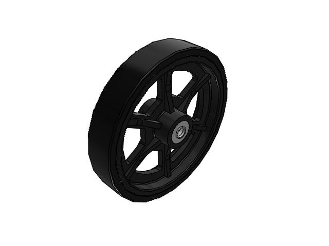 PX Polyurethane on Cast Iron 16 x 3 Wheel with Tapered Roller Bearing