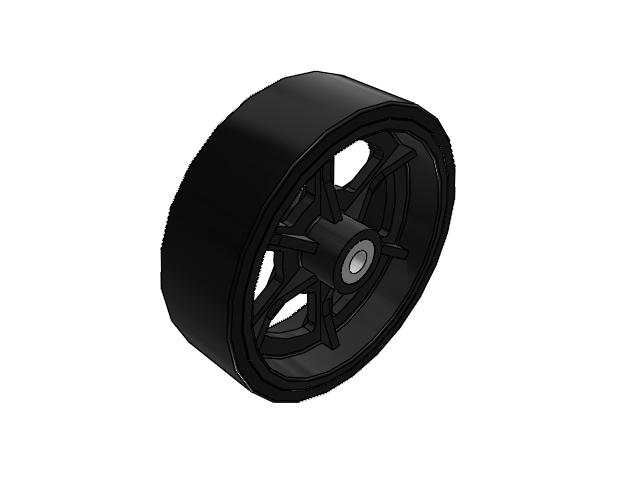 PX Polyurethane on Cast Iron 16 x 5 Wheel with Straight Roller Bearing