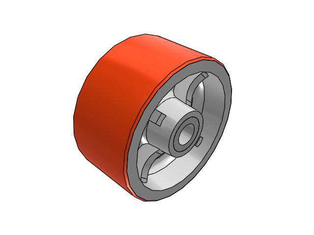 PY Polyurethane on Cast Iron 10 x 5 Wheel with Straight Roller Bearing