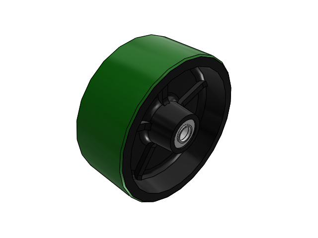 PY Polyurethane on Cast Iron 12 x 5 Wheel with Tapered Roller Bearing