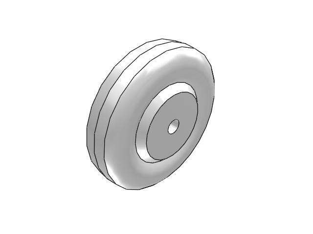 RW Wheels 5 x 1-3/8 with Plain Bore Bearing