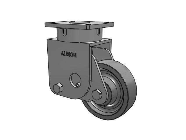 S610 Series Kingpinless Top Plate Swivel Caster with 8 x 2.5 Grey Polyurethane XP - X-treme Plus Solid Polyurethane Wheel