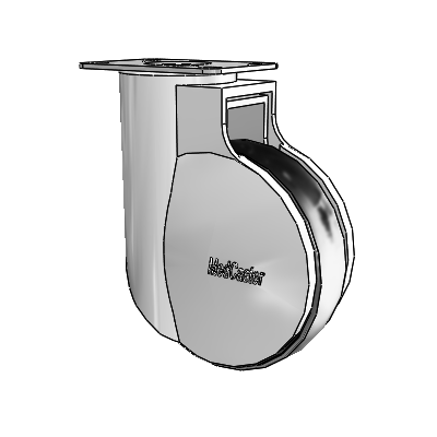 Streamline Top Plate Swivel Caster with 5 x 1.25 Rubber Wheel