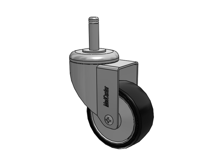 Stainless Steel Grip Ring Stem Swivel Caster with 3 x 1.25 Polyurethane TPU Wheel