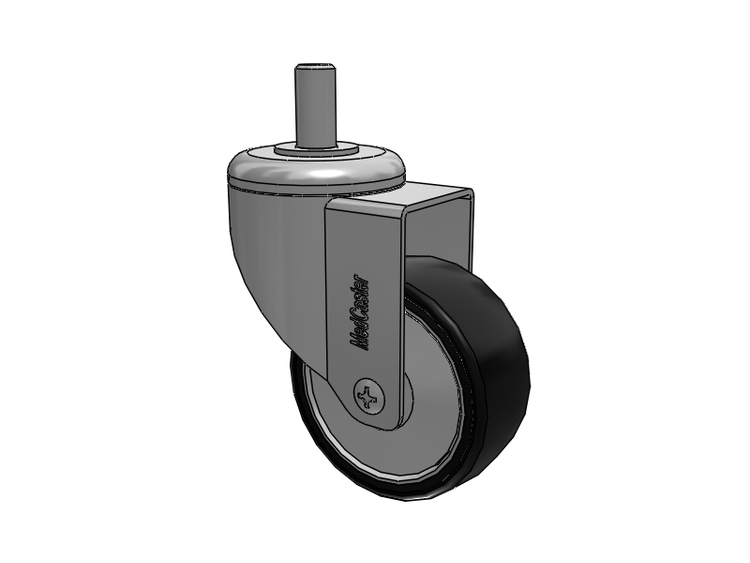 Stainless Steel Threaded Stem Swivel Caster with 3 x 1.25 Polyurethane TPU Wheel