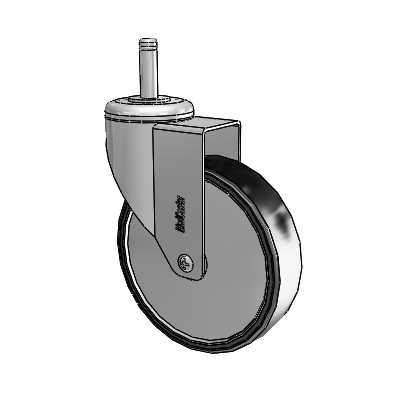 Stainless Steel Grip Ring Stem Swivel Caster with 5 x 1.25 Polyurethane TPU Wheel