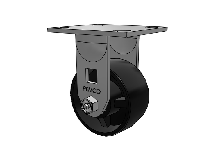 E-line Stainless Steel Rigid Caster with 4 x 2 Polypropylene HD Wheel