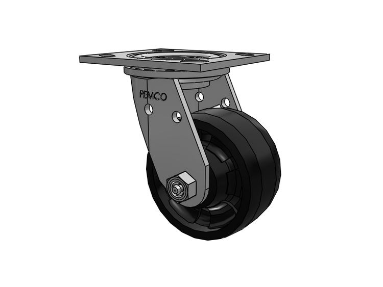 E-line Stainless Steel Swivel Caster with 4 x 2 Maxim Solid Fiberglass/Nylon Wheel