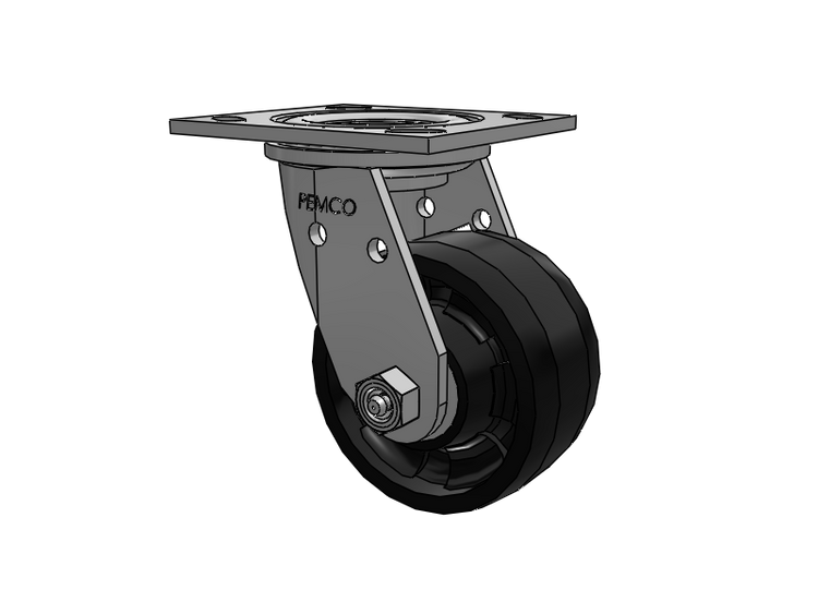 E-line Stainless Steel Swivel Caster with 4 x 2 Maxim Solid Fiberglass/Nylon Wheel
