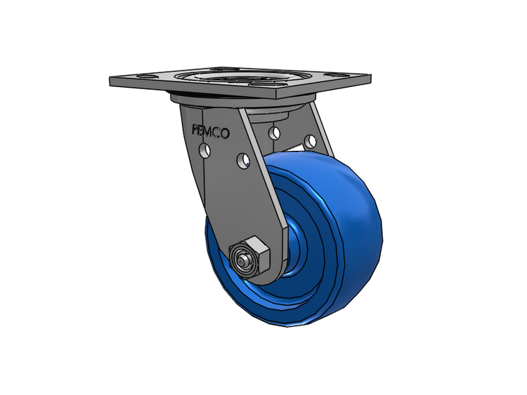 E-line Stainless Steel Sealed Swivel Caster with 4 x 2 Solid Polyurethane K Wheel