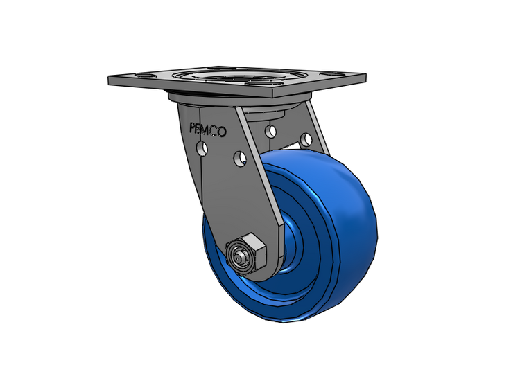 E-line Stainless Steel Sealed Swivel Caster with 4 x 2 Solid Polyurethane K Wheel