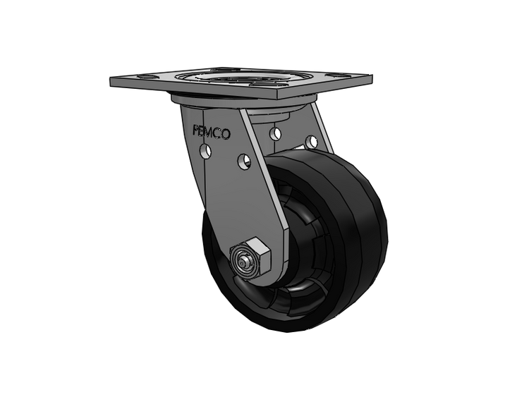 E-line Stainless Steel Sealed Swivel Caster with 4 x 2 Maxim Solid Fiberglass/Nylon Wheel