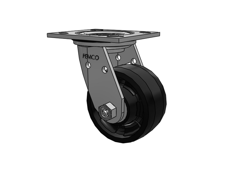 E-line Stainless Steel Sealed Swivel Caster with 4 x 2 Maxim Solid Fiberglass/Nylon Wheel