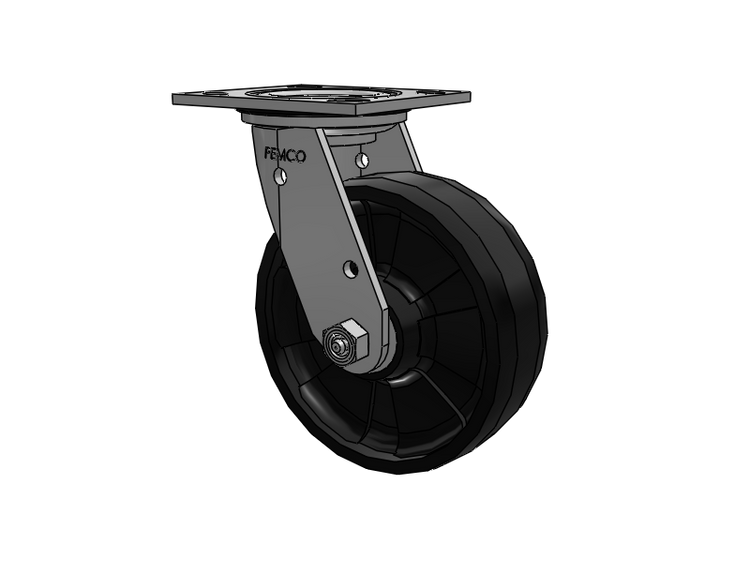 E-line Stainless Steel Sealed Swivel Caster with 6 x 2 Maxim Solid Fiberglass/Nylon Wheel