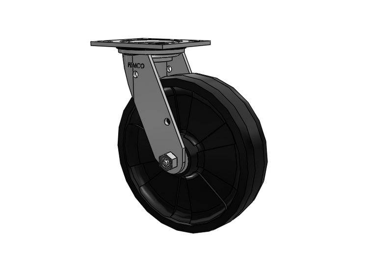 E-line Stainless Steel Sealed Swivel Caster with 8 x 2 Maxim Solid Fiberglass/Nylon Wheel
