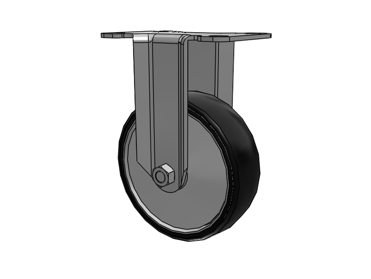 Roulette rigide en acier inoxydable pour plate-forme d'hôpital, équipée de 4 roues en polyuréthane (TPU) de 1,25
