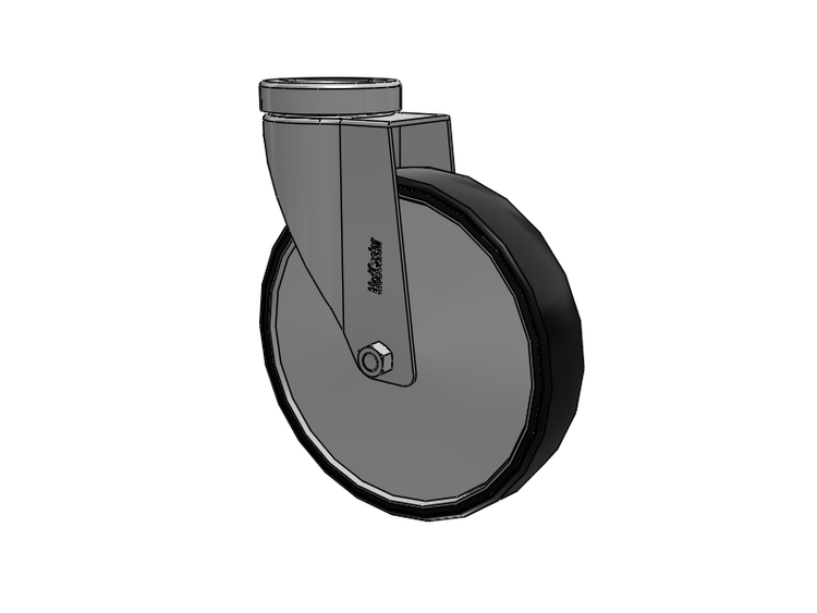 Stainless Steel Hospital Hollow Kingpin Swivel Caster with 6 x 1.25 Polyurethane TPU Wheel