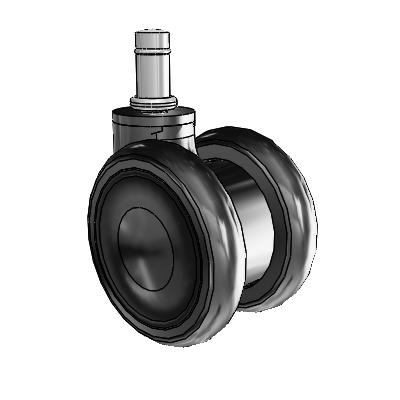 Genesis TW Grip Ring Black Swivel Caster with 2.559 x .55 MonoTech Wheel