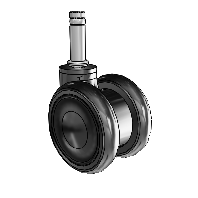 Genesis TW Grip Ring Black Swivel Caster with 2.559 x .55 MonoTech Wheel