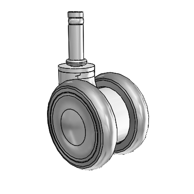 Genesis TW Grip Ring Grey Swivel Caster with 2.559 x .55 MonoTech Wheel