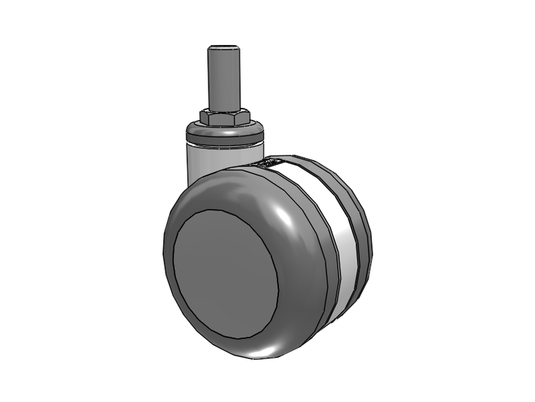 Twin-Med TM Caster with 3 x 2.3125 Wheel