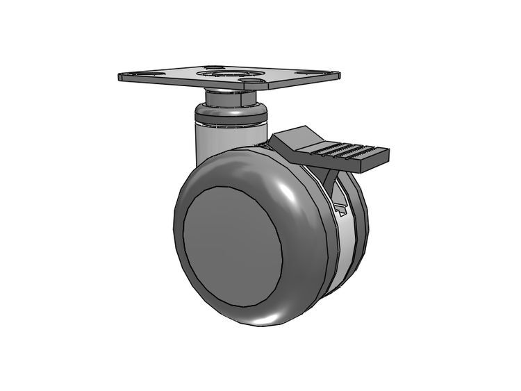 Twin-Med TM Caster with 3 x 2.3125 Wheel