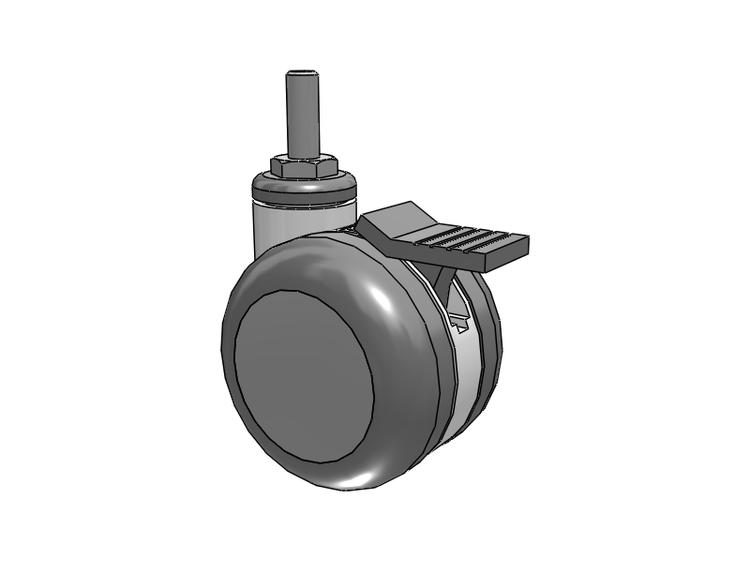 Twin-Med TM Caster with 3 x 2.3125 Wheel