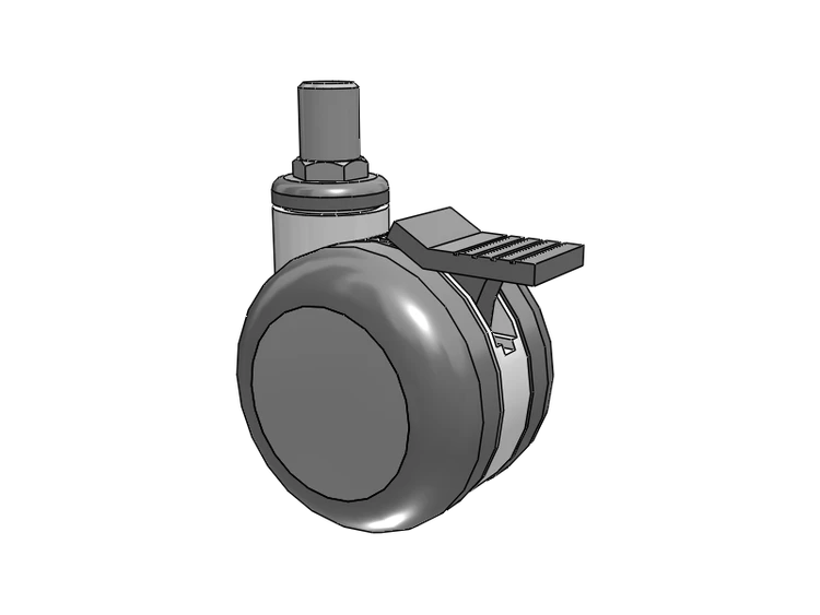 Twin-Med TM Caster with 3 x 2.3125 Wheel
