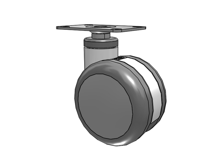Twin-Med TM Caster with 4 x 2.6094 Wheel