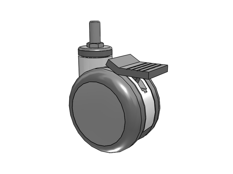 Twin-Med TM Caster with 4 x 2.6094 Wheel