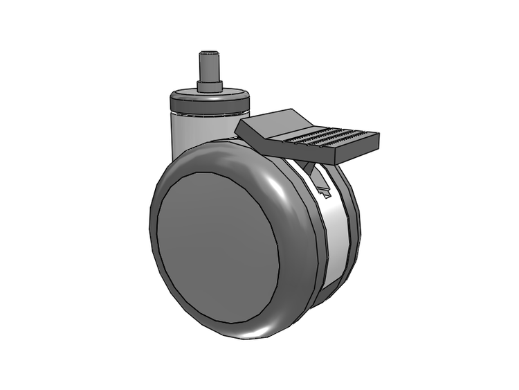 Twin-Med TM Caster with 4 x 2.6094 Wheel