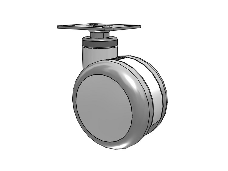 Twin-Med TM Caster with 4 x 2.6094 Wheel