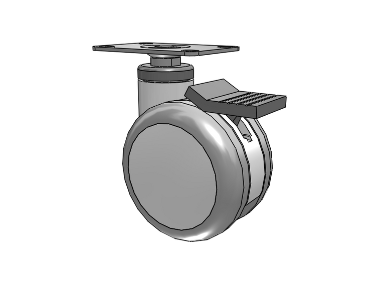 Twin-Med TM Caster with 4 x 2.6094 Wheel