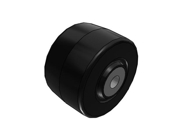 TM Phenolic 3-1/4 x 2 Wheel with Straight Bearing