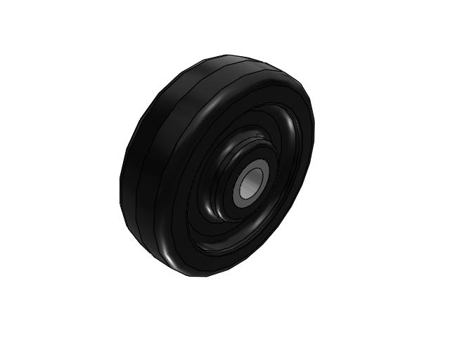 TM Phenolic 5 x 1-1/2 Wheel with Straight Bearing