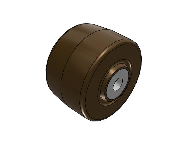 TR High-Heat Phenolic 3-1/4 x 2 Wheel with Straight Bearing