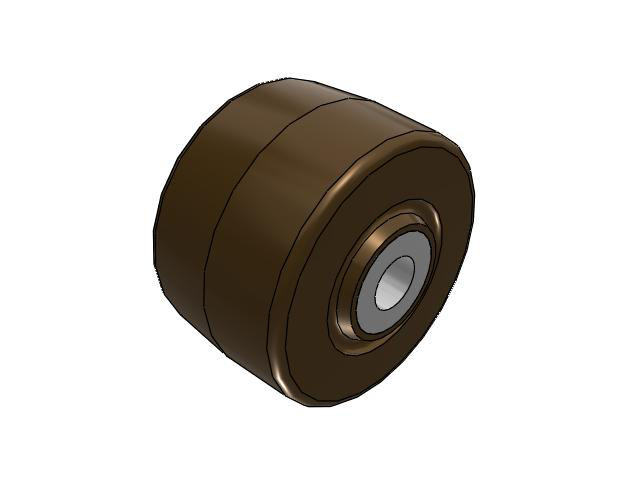 TR High-Heat Phenolic 3-1/4 x 2 Wheel with Straight Bearing