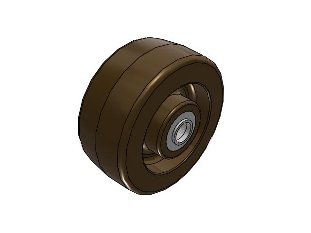 TR High-Heat Phenolic 7 x 3 Wheel with Tapered Bearing