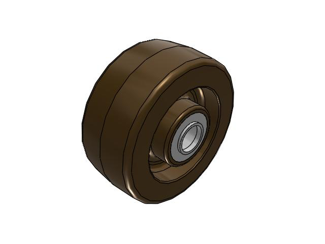 TR High-Heat Phenolic 7 x 3 Wheel with Tapered Bearing