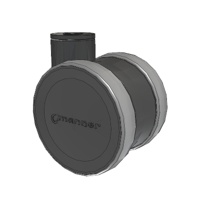 Twist Hollow Kingpin Caster with 100 x 2 TPU (95a) Wheel