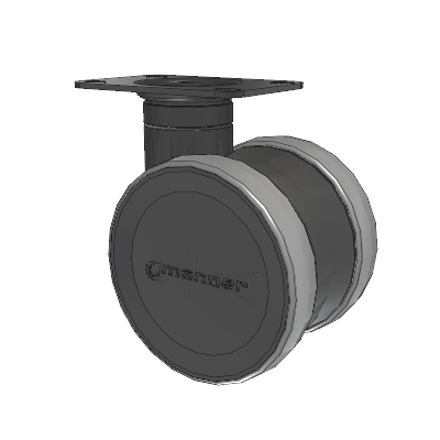 Twist Top Plate Swivel Caster with 100 x 2 TPU (95a) Wheel