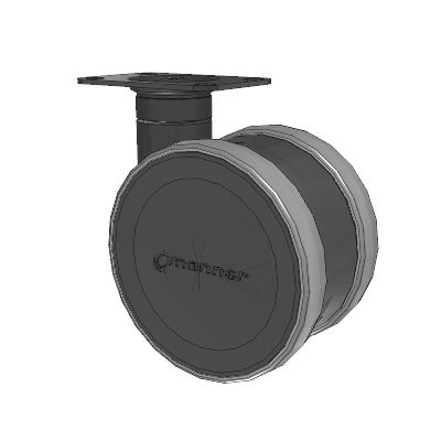 Twist Top Plate Swivel Caster with 125 x 2 TPU (95a) Wheel